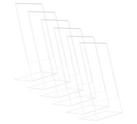 Comzantor Set di 6 Porta Menu Ristorante, Espositore da Tavolo in Acrilico, Supporto a L, Cornice A4 da Ufficio, Espositori da Tavolo, Porta Poster, Supporti per Pannelli, per Reception, Negozio