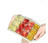 Con 15 scomparti, facili da sformare, 4 e 6 con coperchio, scatola for la produzione di silicone morbido for uso alimentare 1 pezzo(15 squares Blue)