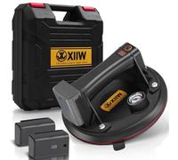 Con 2 batterie e manometro, sollevatore elettrico max. 300 kg, anche aspirante per vetri da 8", ventosa forte per vetro pesante, piastrelle, piastra di ferro, ardesia, ventose per il trasporto di