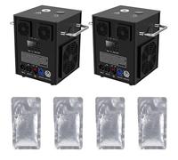 (Con 4 pacchetti di polvere di titanio) 2pcs 530W macchine pirotecniche, telecomando senza fili macchina scintilla fredda per DJ Show, feste, matrimonio (nero)