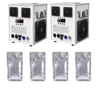 (Con 4 pacchetti di polvere di titanio) 2pcs 530W macchine pirotecniche, telecomando senza fili macchina scintilla fredda per DJ Show, feste, matrimonio (bianco)