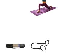 con 75 pose ed esercizi di stretching - Allenamento antiscivolo e | Tappetini per Pilates su entrambi i lati per allenamento a casa | Pavimento interno di casa giochi viaggi