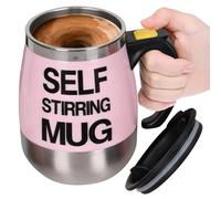 con agitazione automatica - Bicchieri a batteria in acciaio da 400 ml | da caffè magnetica con agitazione automatica per tè, farina d'avena, bevanda in polvere, casa, ufficio, viaggi