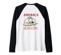con Air Force One Trump Satira Politica Retro Propaganda Maglia con Maniche Raglan
