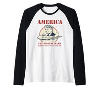 con Air Force One Trump Satira Politica Retro Propaganda Maglia con Maniche Raglan