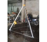 Con argano manuale autobloccante - Attrezzatura di sollevamento e soccorso for interventi emergenza in caso accesso a pozzi fognari commerciali(2600LBS Winch Rescue Tripod Set)