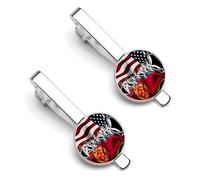 con bandiera americana, Eritrea, amicizia eritrea, per uomo, argento, fermacravatta rotondo anniversario, affari, laurea