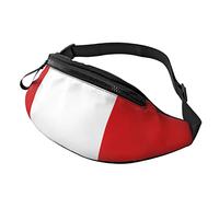 con bandiera del Perù per uomini e donne, casual durevole con tracolla regolabile e foro per le cuffie per allenamento all'aperto corsa escursionismo ciclismo viaggi