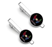 con bandiera dell'Eritrea e delle ali, per uomo, in argento, con fermacravatta rotondo anniversario, affari, laurea