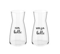 "Con bolle" e "Senza bolle" Coppia Caraffe Brocche Personalizzate Adatte ad Acqua Vino Birra Tutte le Bevande Idea Regalo Casa Cena Pranzo Feste Famiglia Natale Compleanno Decorazioni
