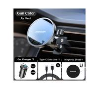 (Con caricabatteria da auto) Supporto magnetico per telefono da auto Qi da 15 W, caricabatteria wireless