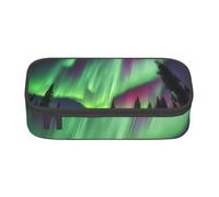 Con Cerniera Astuccio Cartoleria Northern Light Painting Print Portamatite Borsa Scomparti Porta Matite Per Ragazze, Ragazzi, Ufficio, 20X9X4Cm