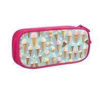 con Cerniera Astuccio Ice Cream And Waffle Pattern Print Astucci Matite Borsa Porta Penne per Adolescente Adulto Matite