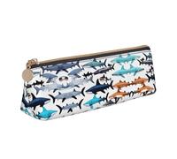 con Cerniera Astuccio Portapenne Sharks Pattern Astucci Matite Scatola di Cancelleria per Università Adolescente Studenti