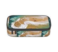 Con Cerniera Portapenne Surf Beach Starfish Print Slot Matite Astuccio Superiore Portamatite Borsa Per Adulto, Ragazzi, Ragazze, 20X9X4Cm