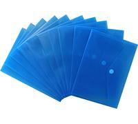 Con chiusura in velcro Dokumententasche EXXO by HFP A5 orizzontale, 10 pcs, esecuzione: PP-plastico, 250 x 180 mm 250 x 180 millimetri Blu trasparente