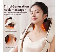 (Con confezione regalo) scialle per massaggio cervicale elettrico senza fili ricaricabile portatile riscaldato massaggiatore per collo 2024 Shiatsu Body