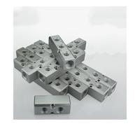 con connettore a spina rapida da 1/2" 30 x 30 mm G1/2" in spina 2-12 modi in alluminio solido collettore d'aria blocco splitter 32 mm spaziatura tubo raccordo (5 vie 7 porte)