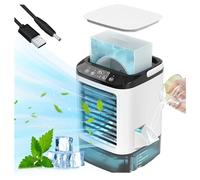 Con Contenitore Aria Condizionata Portatile, Condizionatori Portatili 3 Velocità E LED a 7 Colori Condizionatore Senza Tubo