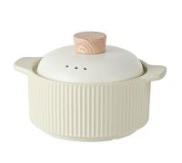 con coperchio, pentola in porcellana(Beige,2.6L)