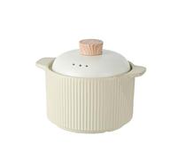 con coperchio, pentola in porcellana(Beige,3.6L)