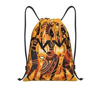 con Coulisse Borsa Coulisse African Motifs Dancing Women Zaino da Viaggio Fashion Sacca Sportivo per Donna Sport Uomo 36X42cm