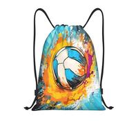 con Coulisse Borsa Coulisse Rainbow Volleyball Sacca Zaino Sportivo Unisex Sacca Sportiva per Piscina All'aperto Nuoto 36X42cm
