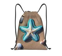con Coulisse Borsa Coulisse Seashells Starfish on Beach Zaino Scuola Unisex Sacca Sportivo per Viaggi Donna Sport 36X42cm