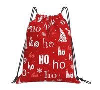 con Coulisse Borsa Sportiva da Palestra Merry Christmas HoHoHo Zaino da Viaggio Fashion Borsa Palestra Scuola per Piscina Spiaggia Donna 36X42cm