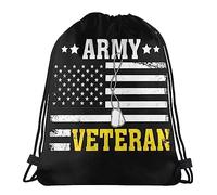 con Coulisse Coulisse Borsa da Palestra Army Veteran Veterans Day Zainetto Unisex Sacca Sportiva per Donna Nuoto Sport 36X42Cm