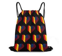 con Coulisse Coulisse Tasche German U.S. Flag Sacca Sportiva Leggero Zaino da Viaggio per Nuoto Donna Viaggi 36X42cm