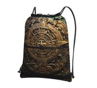 con Coulisse Sackpack Mayan Calendar End of The World Prints Sacca da Ginnast Lavabile in Lavatrice Borsa Sportiva per Regalo, Scuola, Natale