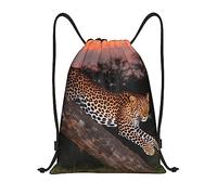 con Coulisse Zaino Coulisse African Leopard Zaino da Viaggio Unisex Sacchetto Sportivo per Sport Donna Uomo 36X42cm