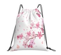 con Coulisse Zaino Coulisse Cherry Blooming Pink Plum Flower Zainetti Fashion Sacchetto Sportivo per Festival Vacanze Piscina 36X42cm
