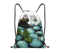con Coulisse Zaino Coulisse Cobblestone Zen Flowers Zainetti Fashion Sacca Ginnastica per Sport Uomo Donna 36X42cm