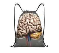 con Coulisse Zaino Coulisse Human Brain Print Gym Sack Unisex Sacchetto Sportivo per Spiaggia Vacanze Donna 36X42cm
