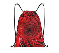 con Coulisse Zaino Coulisse Red Flower Vortex Spiral Zaino Scuola Personalizzato Borsa Palestra Scuola per Yoga Nuoto Festival 36X42cm