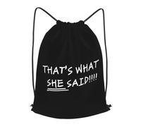 con Coulisse Zaino Coulisse That's What She Said, Stampa Sacca Sportiva Palestra, Unisex Sacca Zaino Sportivo, per Uomo Festival 36X42cm