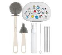 Con custodia e dispenser di sapone e strumenti per la pulizia dei bicchieri, set di spazzole per biberon, spazzola detergente per bottiglie d'acqua per coperchi, cannucce, tiralatte