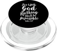 Con Dio Niente Impossibile Scrittura Bibbia Versetto Cristiano PopSockets PopGrip per MagSafe