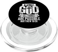 Con Dio tutte le cose sono possibili Matteo 19 26 Versetto della Bibbia PopSockets PopGrip per MagSafe