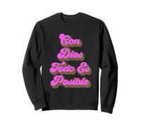 con Dios Todo Es Posible Bibia Español Spagnolo Rosa Catolica Felpa
