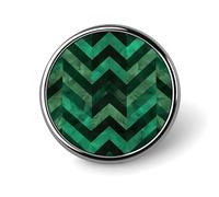 Con distintivo rotondo verde smeraldo carino smalto spilla personalizzata abbigliamento decorazione unisex porta badge cappelli borse camicie Decor