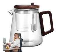 Con Filtro - Tipo Pressa 650 Ml Resistente Al Calore | Filtro Separatore Acqua E Tè Automatico A Prova Di | Infusione Di Tè Sciolto Con Manico In Legno, 13x10,5x8