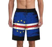 con Fodera A Rete Pantaloncini Spiaggia Cabo Verde Flag Pantaloncino Uomo Morbido Pantaloncini da Spiaggia per Vacanza Nuoto Piscina L