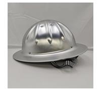 con Fodera Rimovibile in Elmetto Casco a Tesa Piena in Alluminio da Fissaggio a 4 Punti Lavori Professionali in Cantiere Protettivo Casco Disponibile in 3 Colori(Silver)
