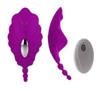 Con funzione di vibrazione, telecomandato, rivestimento in silicone, telecomando wireless a 10 frequenze, ricaricabile, silenzioso, senza rumore