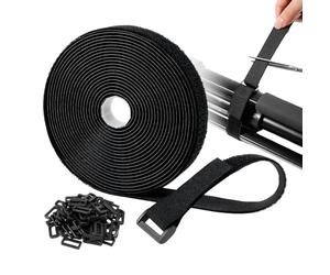 Con Gancio E Anello - Robusto Organizer Autoadesivo Riutilizzabile, Rotolo Di Cravatta Regolabile | Di Fissaggio Durevole Per Garage Domestici, Sport, Attrezzature Per Interni Ed Ester