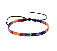 Con gli uomini innamorati Mamma Bracciale Gioielli Bracciale in cotone artigianale originale Accessori di abbigliamento Bracciale in tessuto Braccialetti per donne arco-en- Scelta Uomini Bracciale