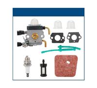 Con Guarnizione Della Linea Del Filtro Dell'aria Kit Carburatore Carburatore Per Stihl FS55 FS55R FS55RC KM55 HL45KM55R FS38 Trimmer Weed Eater(1 set A)